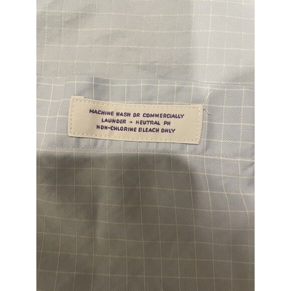 Brooks Brothers Shirt Mens 1818 16.5 35 Blue Made In USA Cotton Woven - Picture 5 of 12